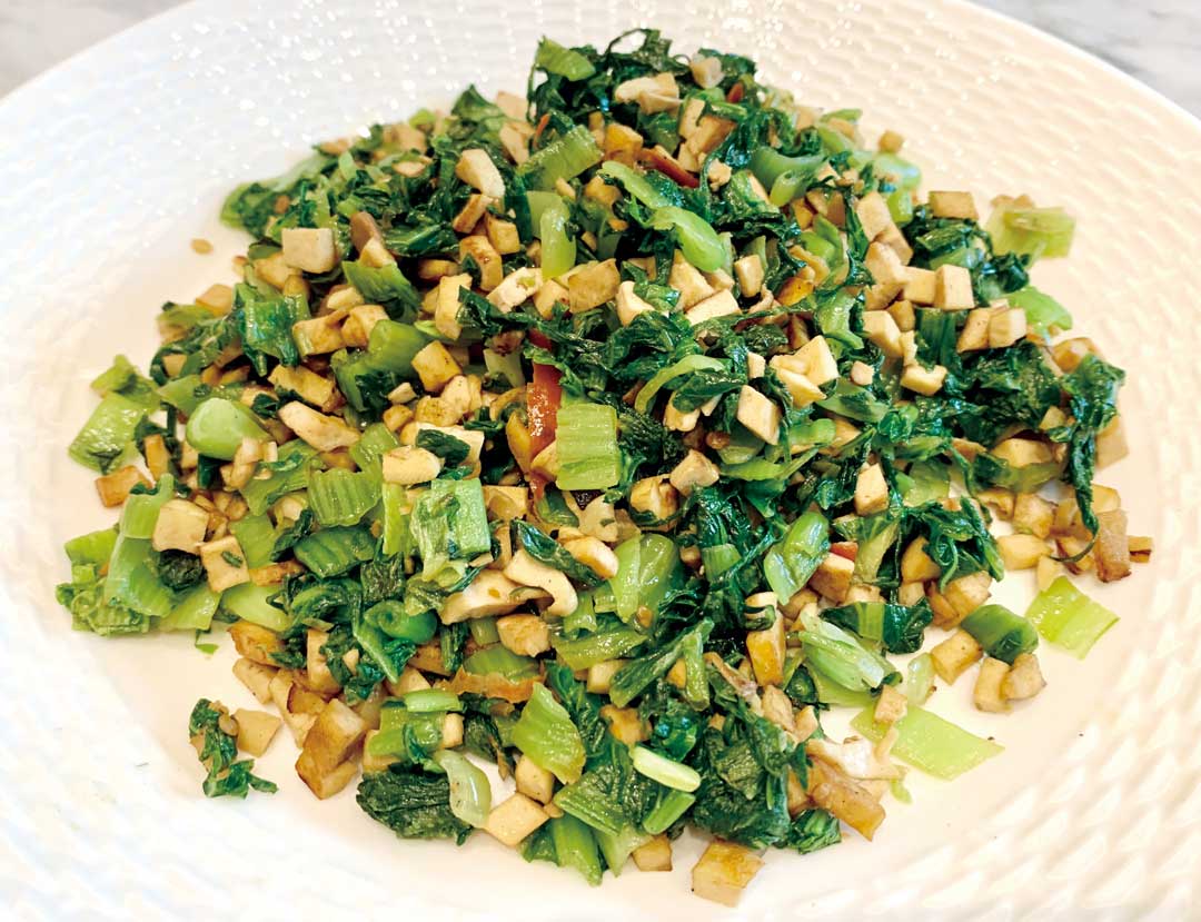 自製油江菜雪裡蕻。