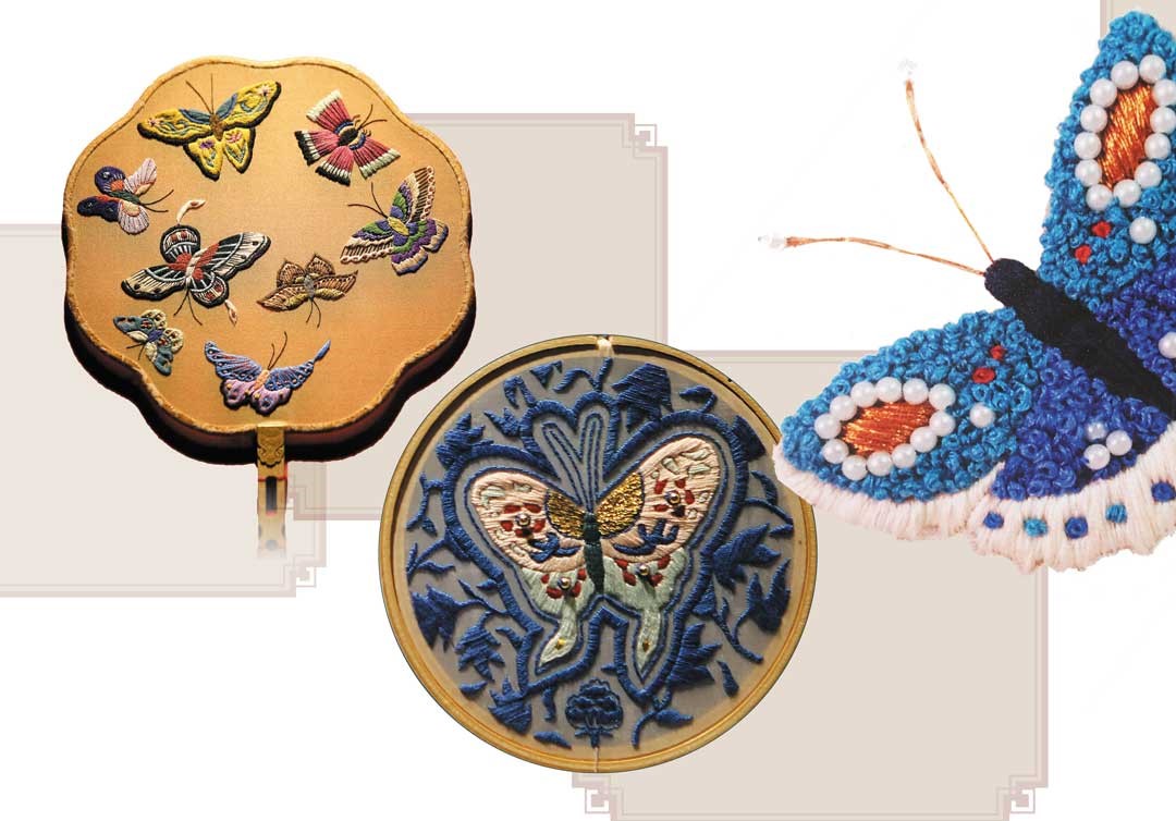 曾美福經由不斷轉化、蛻變，創造出的各式蝴蝶造型。