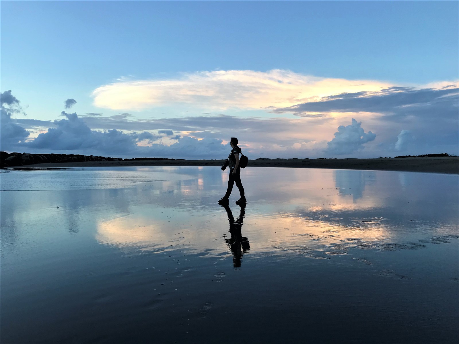 頂頭額汕沙洲的「天空之鏡」。