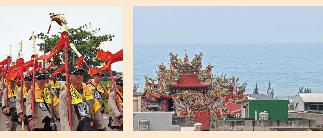 每年農曆三月媽祖誕辰之前，全臺各地媽祖廟都會舉辦各種進香、遶境的祭典活動；媽祖原屬海神信仰，早期臺灣媽祖廟大都是建築在海邊(右圖)。