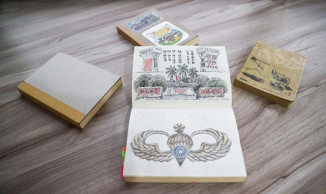 沈恩民用插畫，紀錄當兵時難忘的回憶。