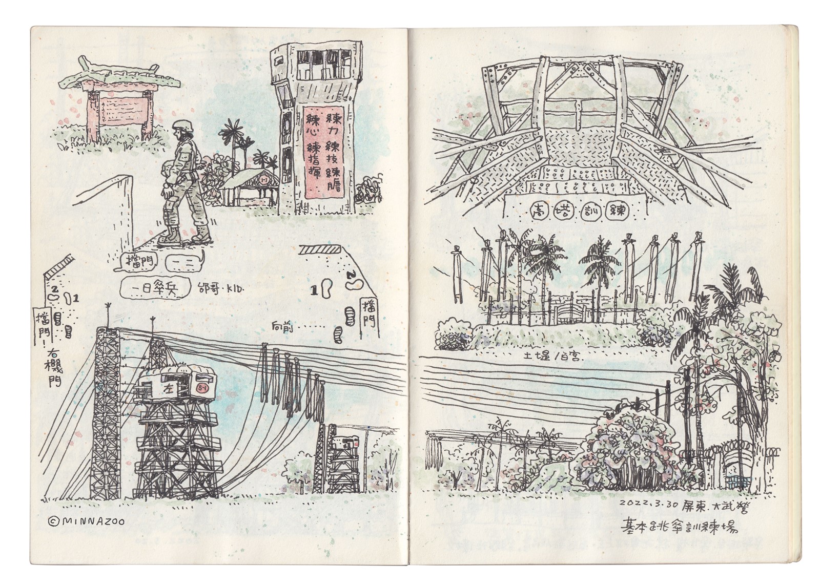 沈恩民在大武營完全拆除前，進入營區取材，重溫曾經揮灑青春汗水的地方。