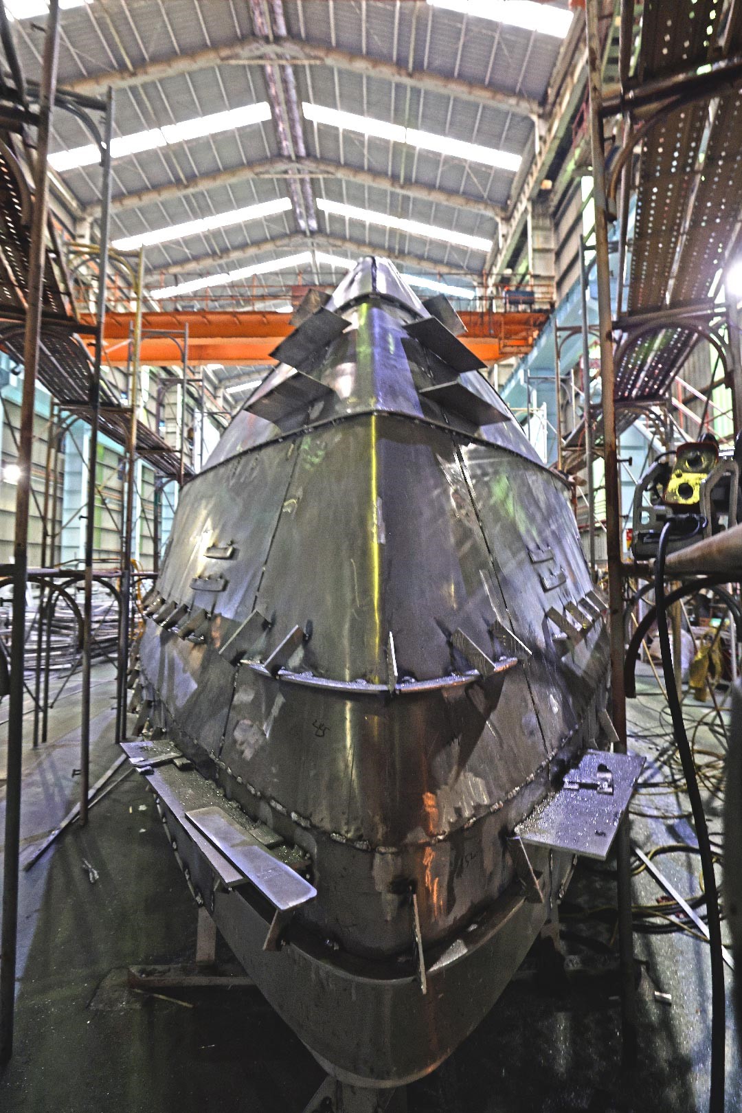 海巡署新一代巡防艦以鋁合金打造，質輕航速效率高。