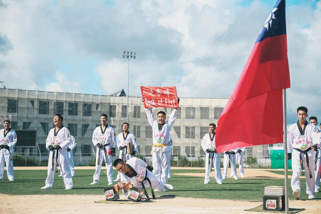 莒拳隊帶來氣勢磅礴的戰技操演。