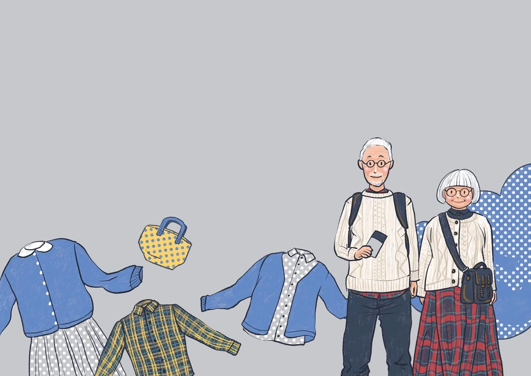 「情侶裝」穿搭，為生活找樂子，銀髮人生樂趣多。